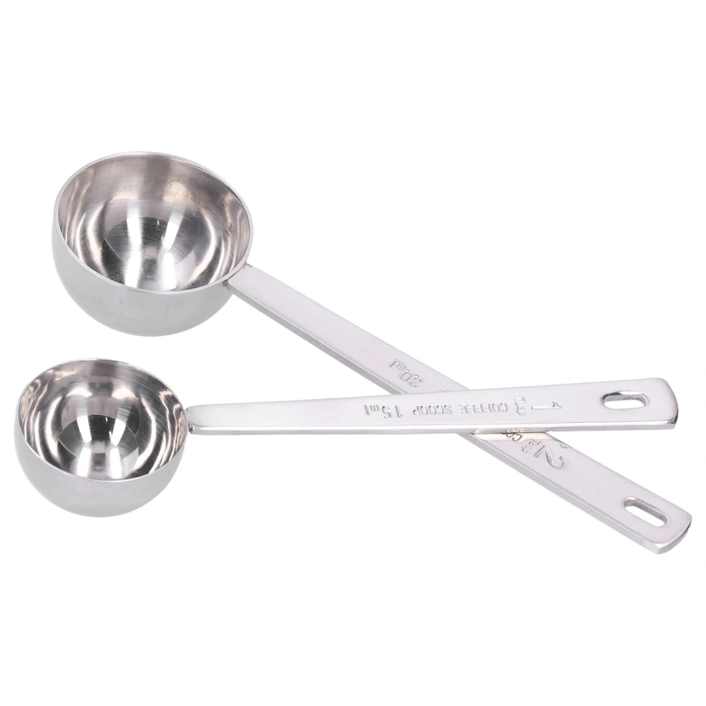 2Pcs 304 Stainless Steel Measuring Spoon with Long Handle Measuring Scoop for Milk Powder Tools