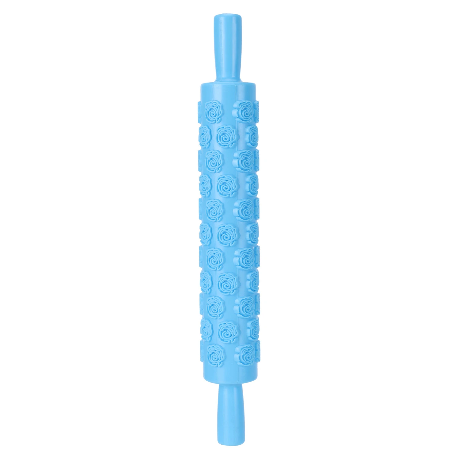 Fondant Rolling Pin Tool Plastic Embossing Roller Baking Pastry Cake Decorating SuppliesRose Pattern