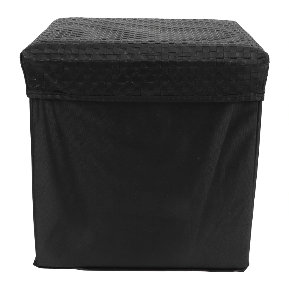 Foldable Storage Stool Multi-Function Foot Rest Stool Bench Organizer Box for Bedroom Black