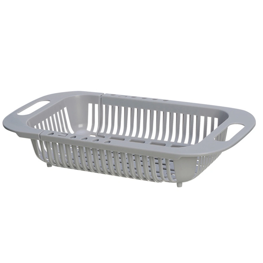 Kitchen Retractable Sink Drain Basket Plastic Dish Rack Sink Filter Basket Fruit Vegetable Basket