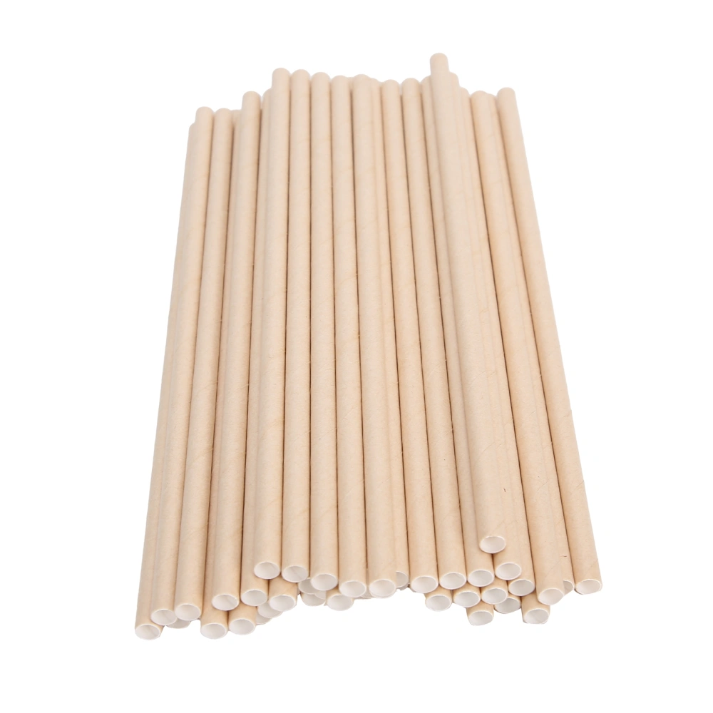 50pcs Disposable Paper Straws Originality Party Paper Straws for Dessert Table Decoration