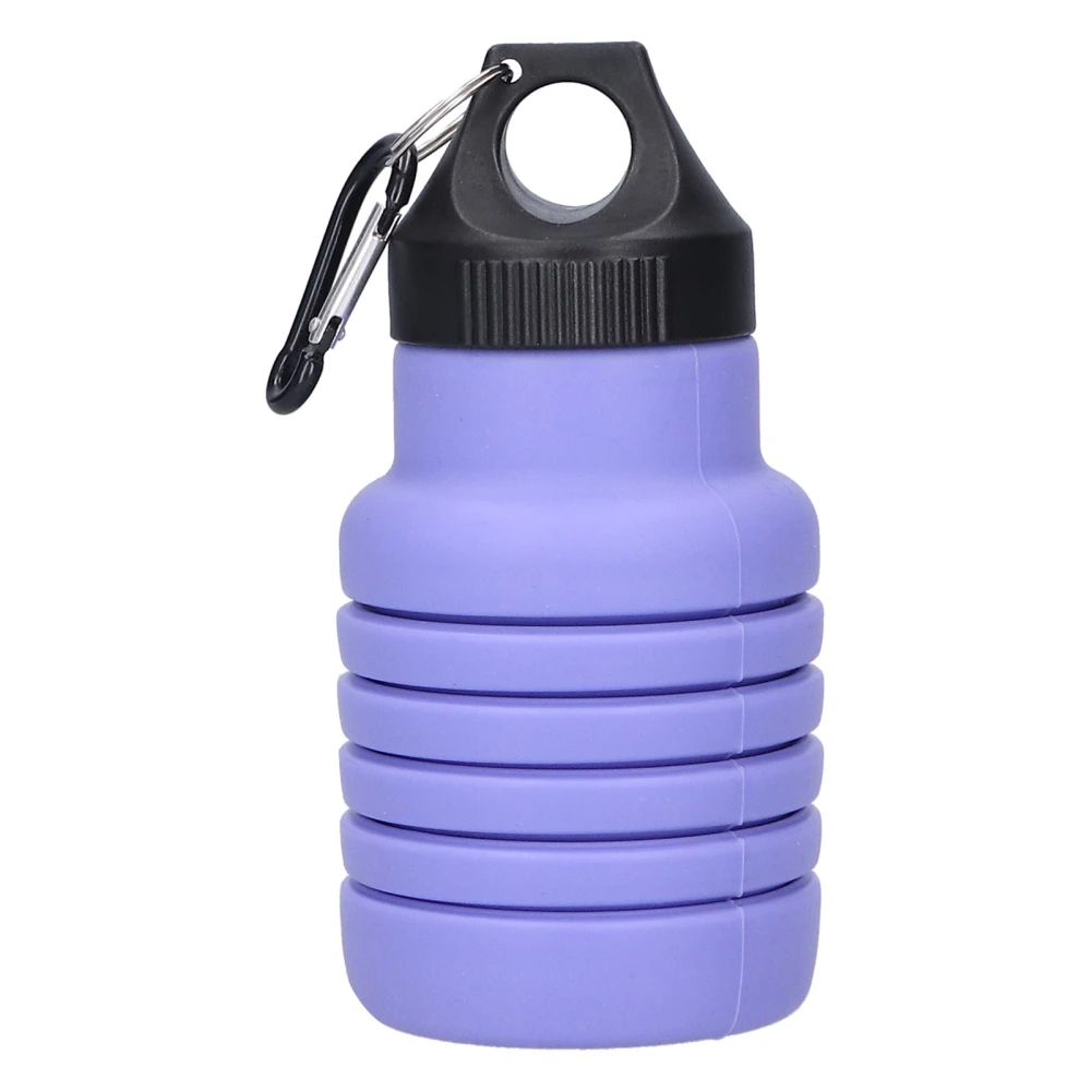 500ml Collapsible Water Bottle Silicone Foldable Water Bottle with Plastic Cap for Travel