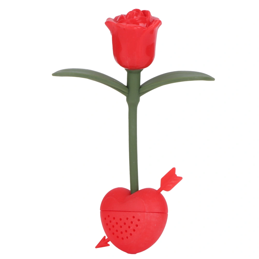 Rose Shaped Tea Strainer Silicone Loose Leaf Tea Infuser Filter Gift for Home Office Supplies