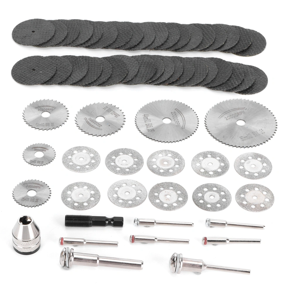 60Pcs/Set Cutting Disc Saw Blade Chuck Set for Electric Drill Sanding Grinding Machine