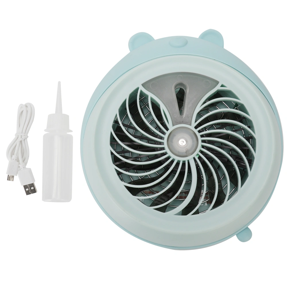 Cute Desktop Mini Fan Portable Humidifying Mist Spray Fan for Home Office SuppliesBlue Bear