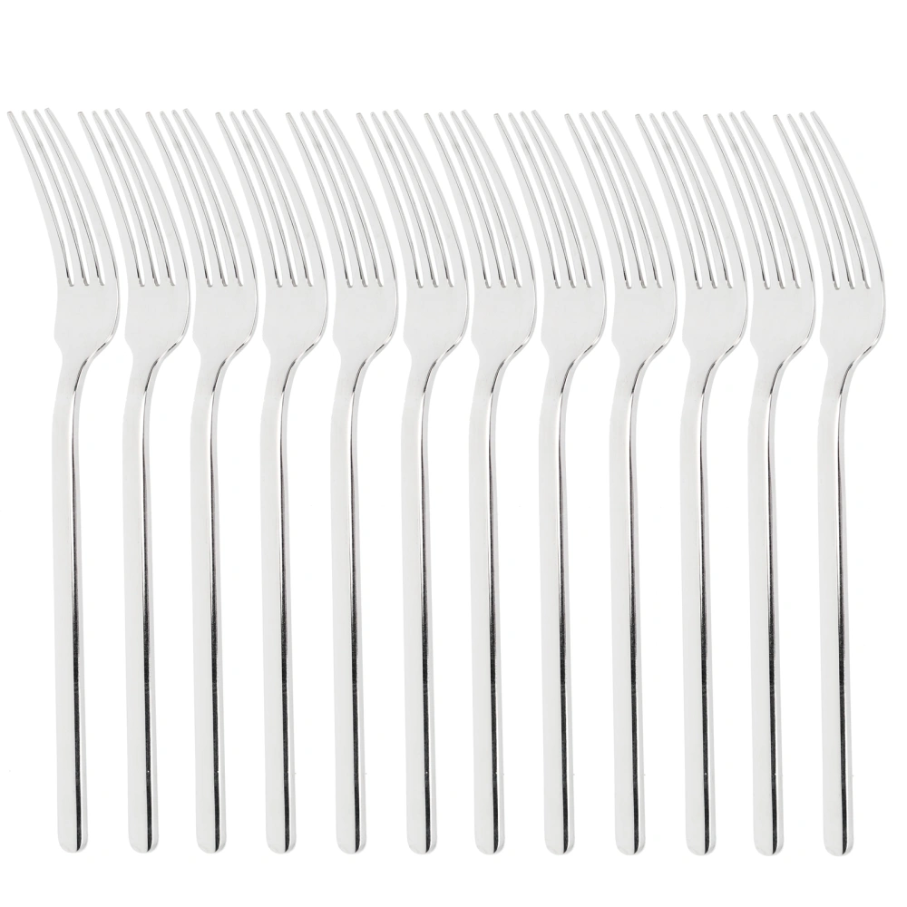 12Pcs 316 Stainless Steel Fork Dinner Fork Set Supplies for Kitchen Dining Room Daily Use