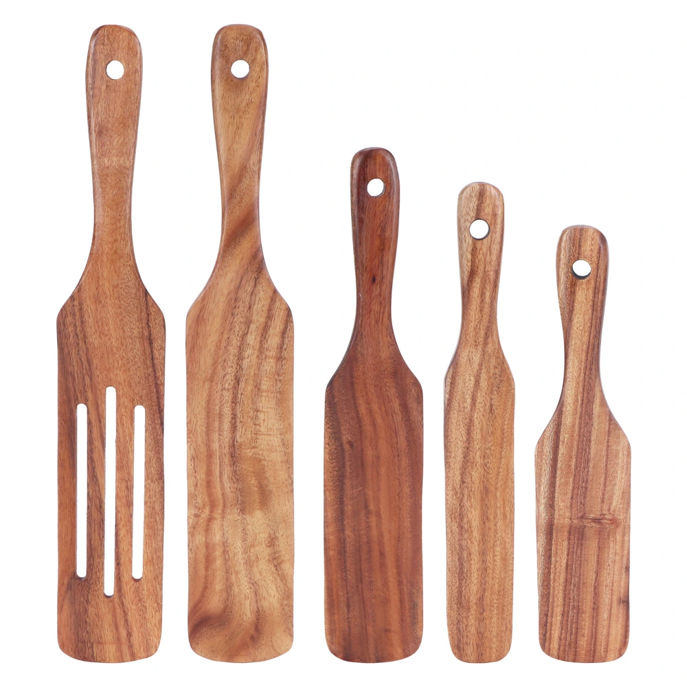 5Pcs/Set Wooden Spatulas Turner Cooking Utensil Kit Tableware Kitchen Accessories