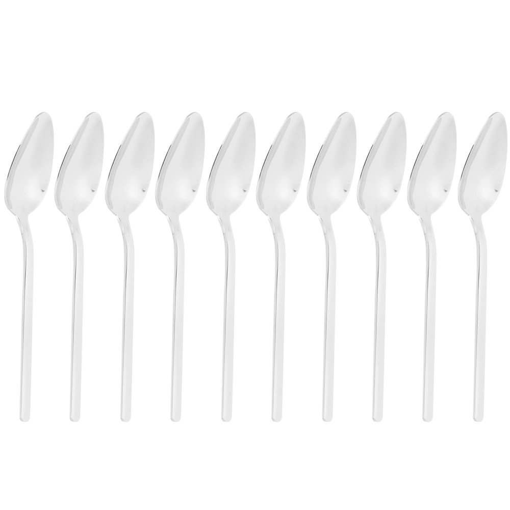 12PCS Stainless Steel Spoon Dessert Spoon Flatware Cutlery for Home Restaurant Supplies