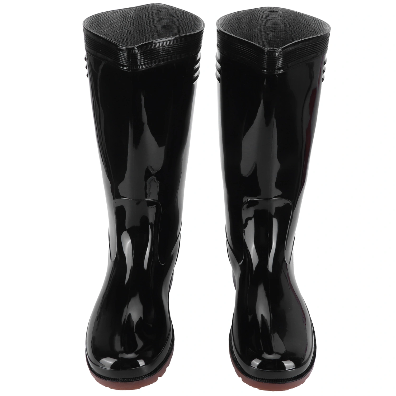 Professional Garden Waterproof Boots Simple High Gloss Non Slip Fishing Farm Rain Shoes(Black 39)