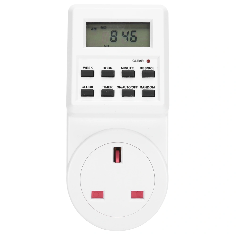 Timer Switch Plug Intelligent Programmable Outlet Timer Socket for Electrical Appliance(TST01UK Plug 240V)