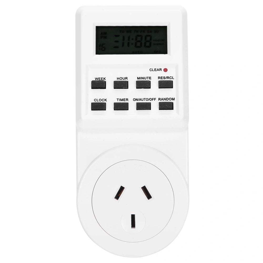 Timer Switch Plug Intelligent Programmable Outlet Timer Socket for Electrical Appliance(TST01AU Plug 240V)