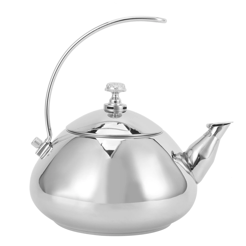 304 Stainless Steel Teapot Coffee Pot Cold Water Kettle with Filter Tea Making ContainerSilver 1.5L