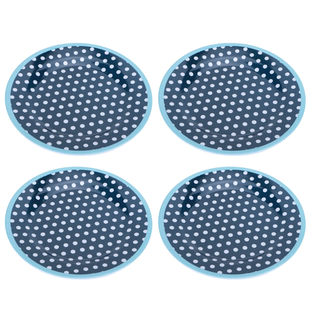 4Pcs 9in Food Dish Fruit Salad Dessert Plate Tableware Kitchen Accessory for Home