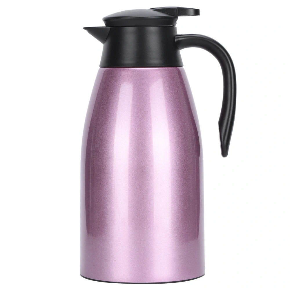 2L Large Capacity Insulated Hot Water Pot Inner Stainless Steel Thermal Coffee BottlePurple 2L