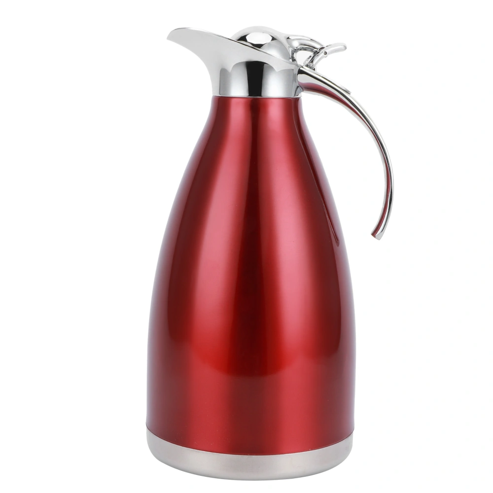 2L Vacuum Jug Bottle Stainless Steel Thermal Kettle Tea Pot Household Double Wall Insulated JugRound Stopper 2L