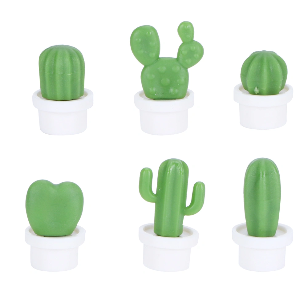 6PCS Cute Succulent Plant Magnetic Refrigerator Magnets Refrigerator Stickers Home Decor