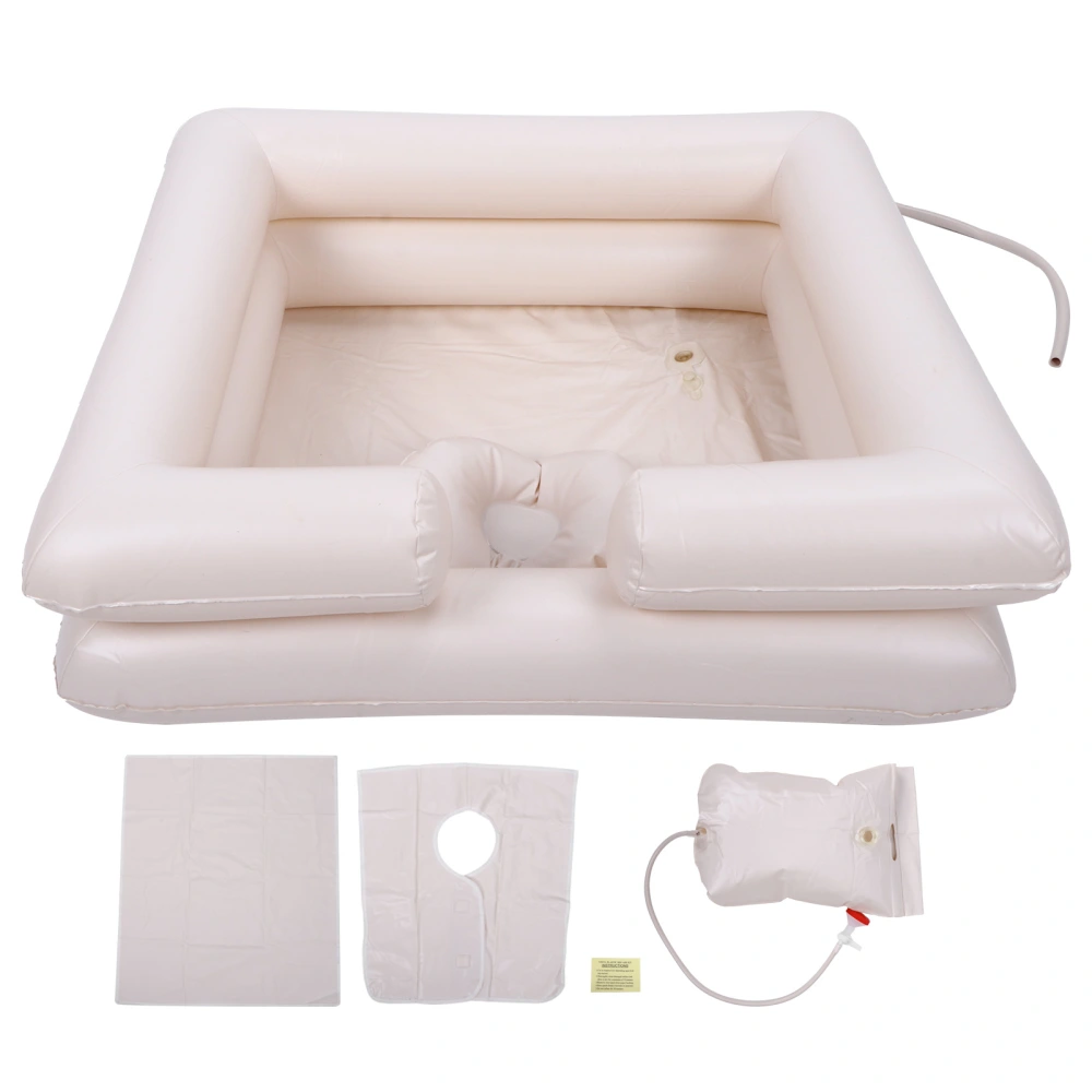 PVC Portable Inflatable Shampoo Basin Kit for Elderly Disabled Pregnant Hair Washing Basin