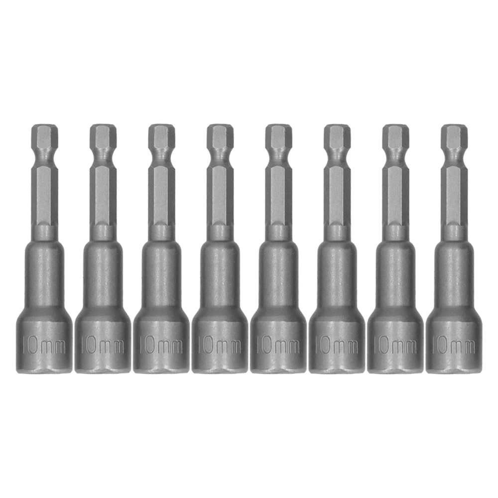 8PCS Hex Shank Magnetic Socket Electric Screwdriver Drill Magnetic Nut Driver Bits