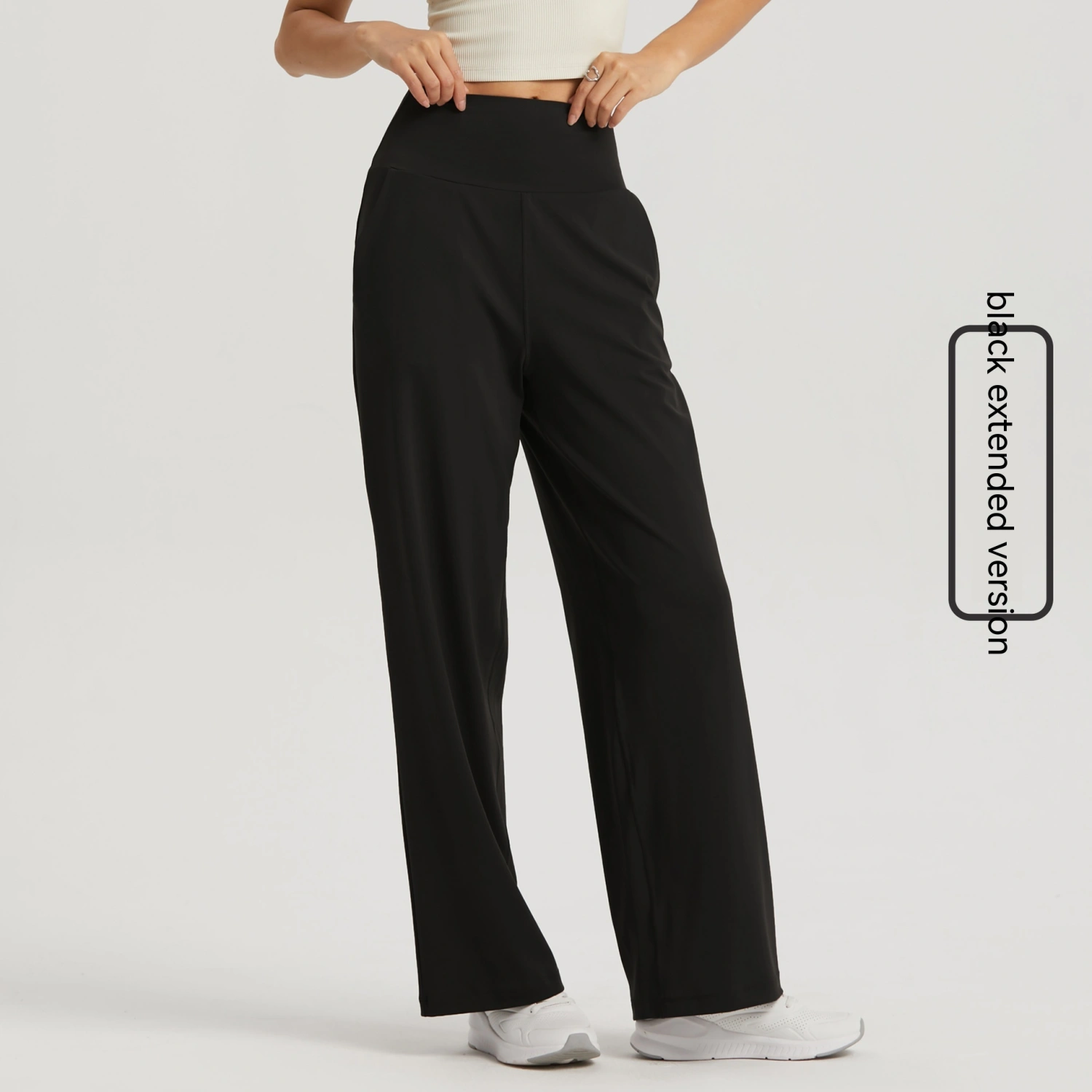High Waist Hip Lift Yoga Wide-leg Pants Draping Slim Straight Breathable Sweat Absorbing Casual Sports Pants
