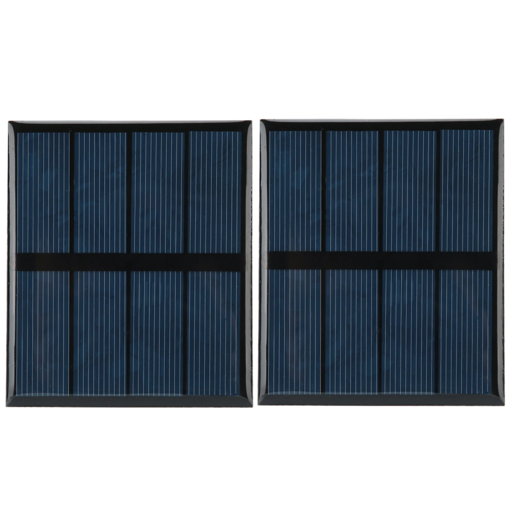 2Pcs Solar Panel Module 0.6W 2V DIY Portable Polycrystalline Silicon Solar Charger