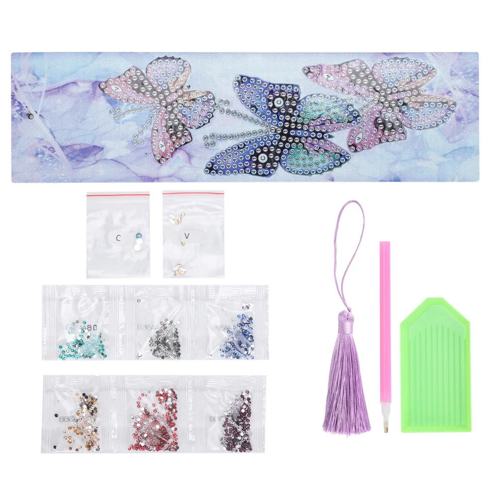 DIY Bookmark Innovative Diamond Painting Embroidery Tassel Art Crafts for StudentsAA388-Butterfly