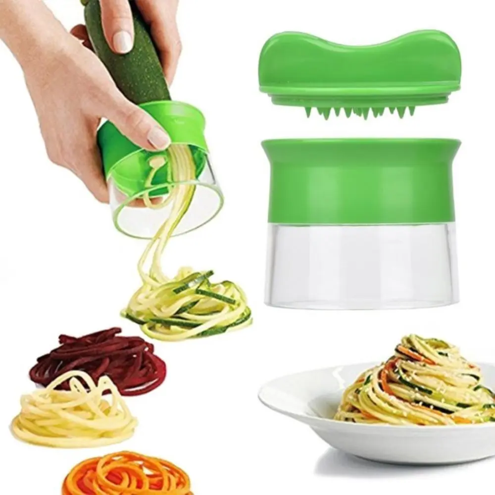 Hand Held Spiral Grater Cutter Vegetable Spiralizer Durable Kitchen Grater Spiral Slicing Cutter for Fruits Vegetables