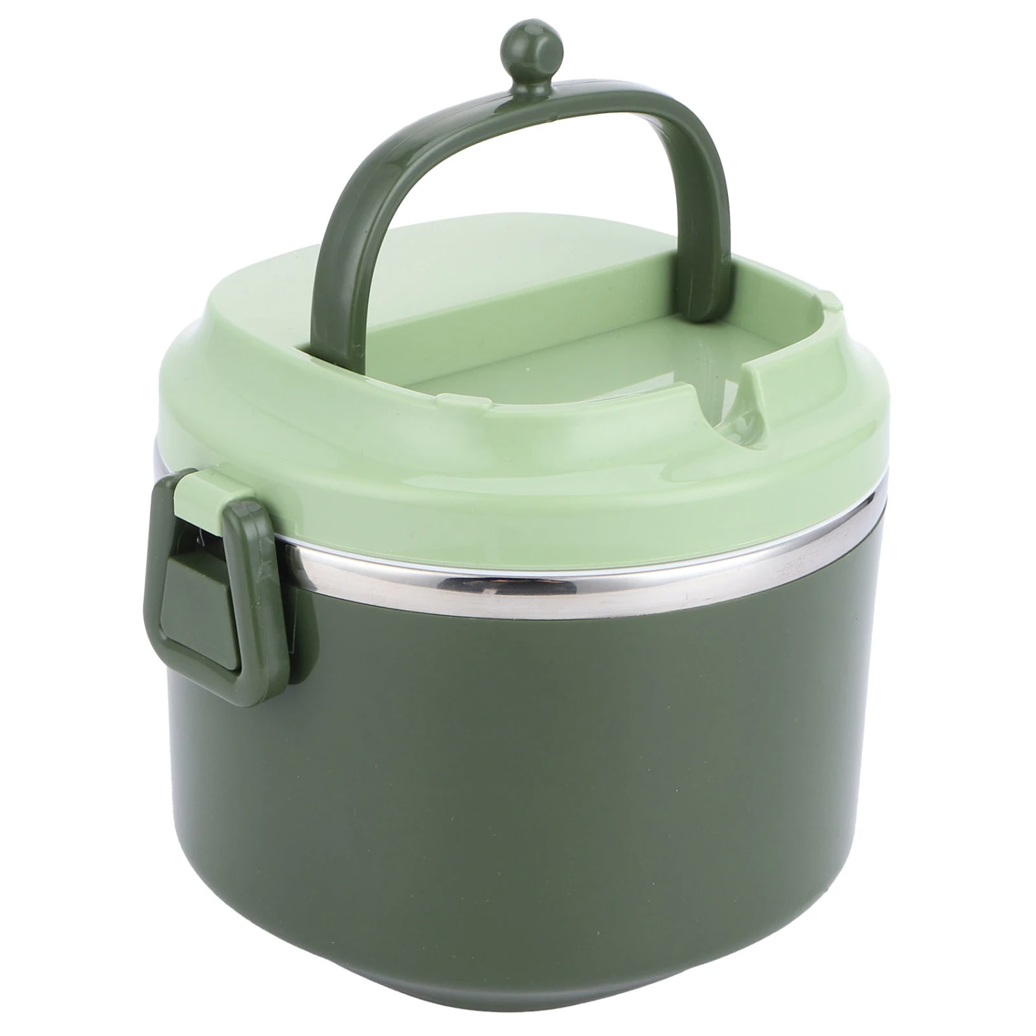 Insulated Lunch Box Stainless Steel Bento Box Portable Food Container Kitchen UtensilsSingle Layer/ 1L