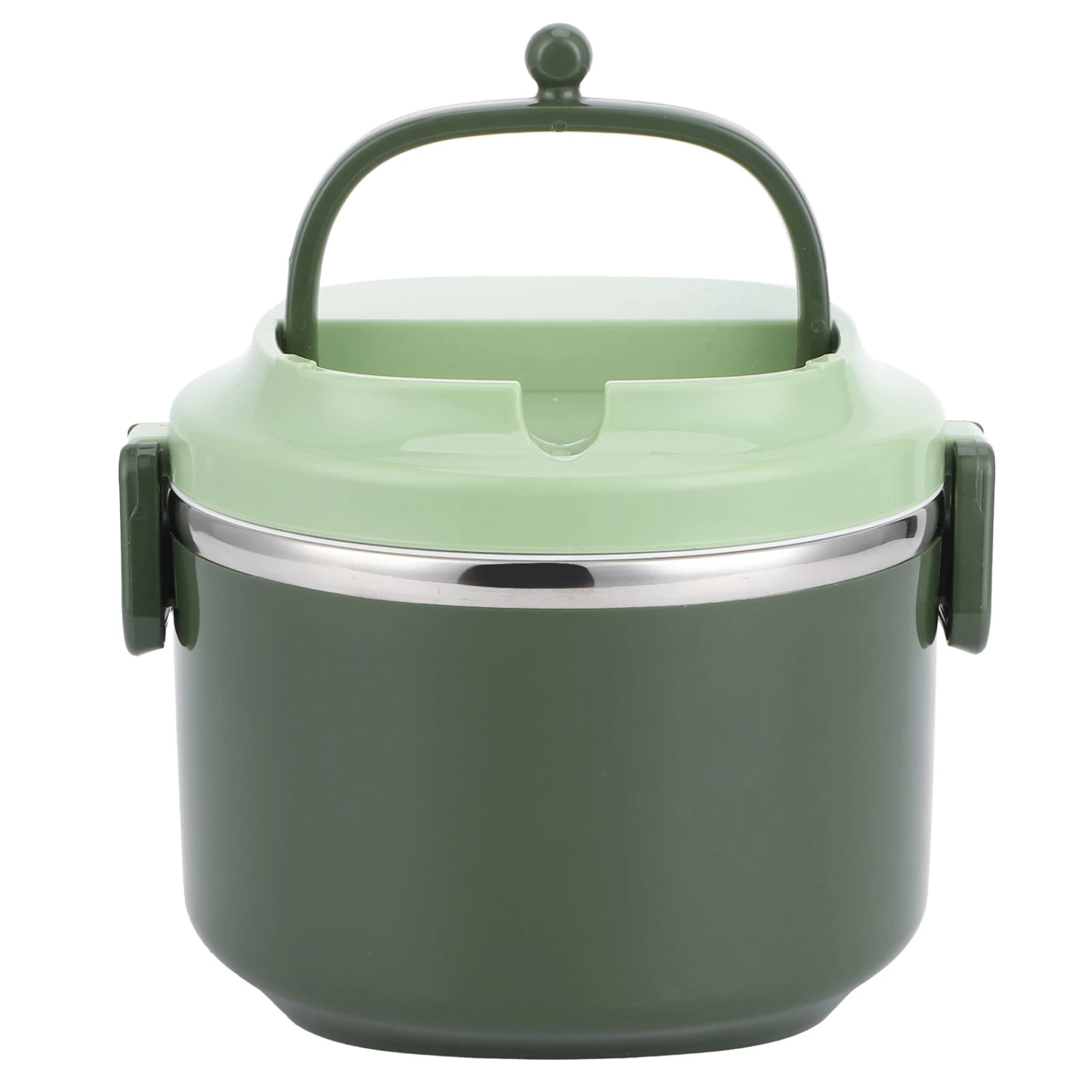 Insulated Lunch Box Stainless Steel Bento Box Portable Food Container Kitchen UtensilsSingle Layer/ 1L