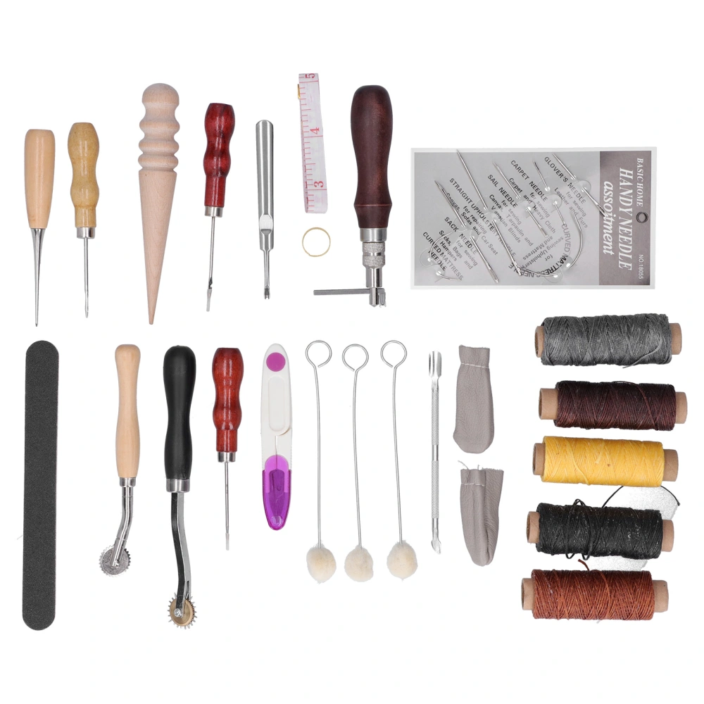 31PCS Leather Sewing Tools DIY Leather Craft Tools Hand Stitching Tool Set Sewing Accessories