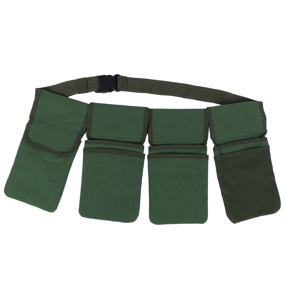 Garden Tool Storage Bag Waist Belt Hanging Pouch 4‑Pockets Organizer Gardening Supplies