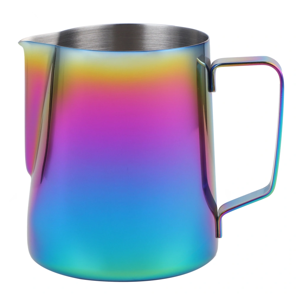 Milk Frothing Pitcher Japanese Style 304 Stainless Steel Coffee Cup Mug for Home Bar(600ML Colorful )