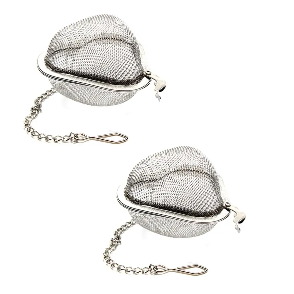 2PCS Tea Strainer Heart Shaped Tea Ball Mesh Tea Strainer Stainless Steel Reusable Tea Diffuser for Tea and Spice Infusion