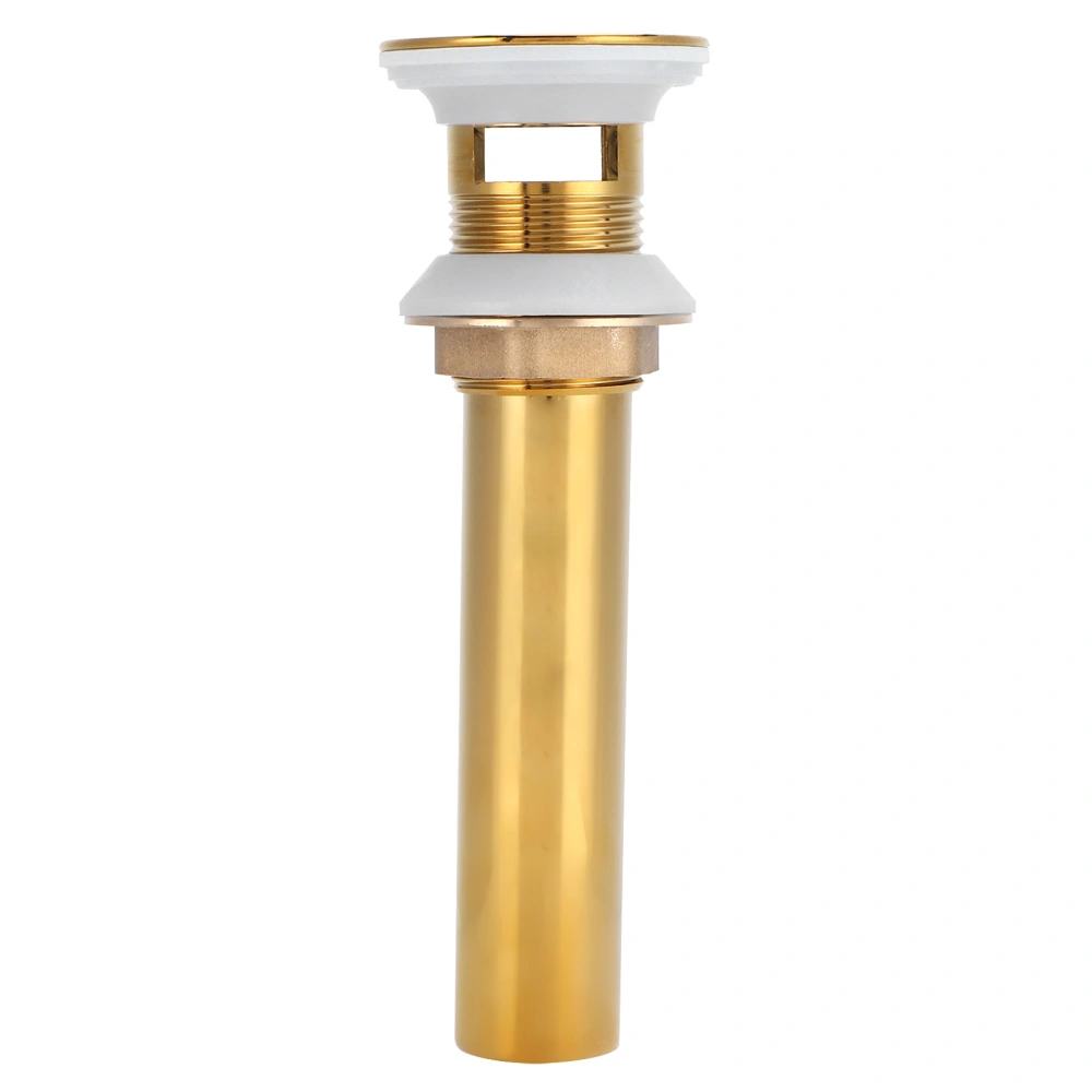 Wash Basin Sink Drain Anti Clogging Bathroom Drainer Stopper Accessories Non Overflow Gold(Flap with Hole )