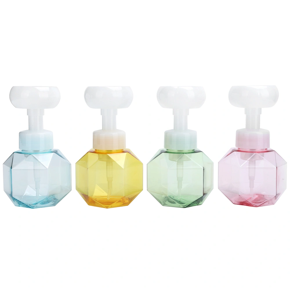 4Pcs Liquid Soap Bottle 300ml FlowerShaped Refillable Foaming Dispenser Container