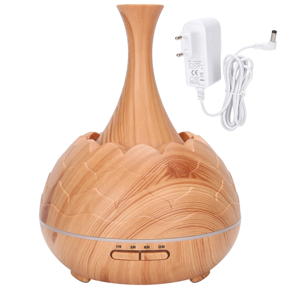 Wood Grain 7 Color LED Aromatherapy Humidifier Aroma Diffuser 400ml Air Humidifier EU Plug 100V‑240V