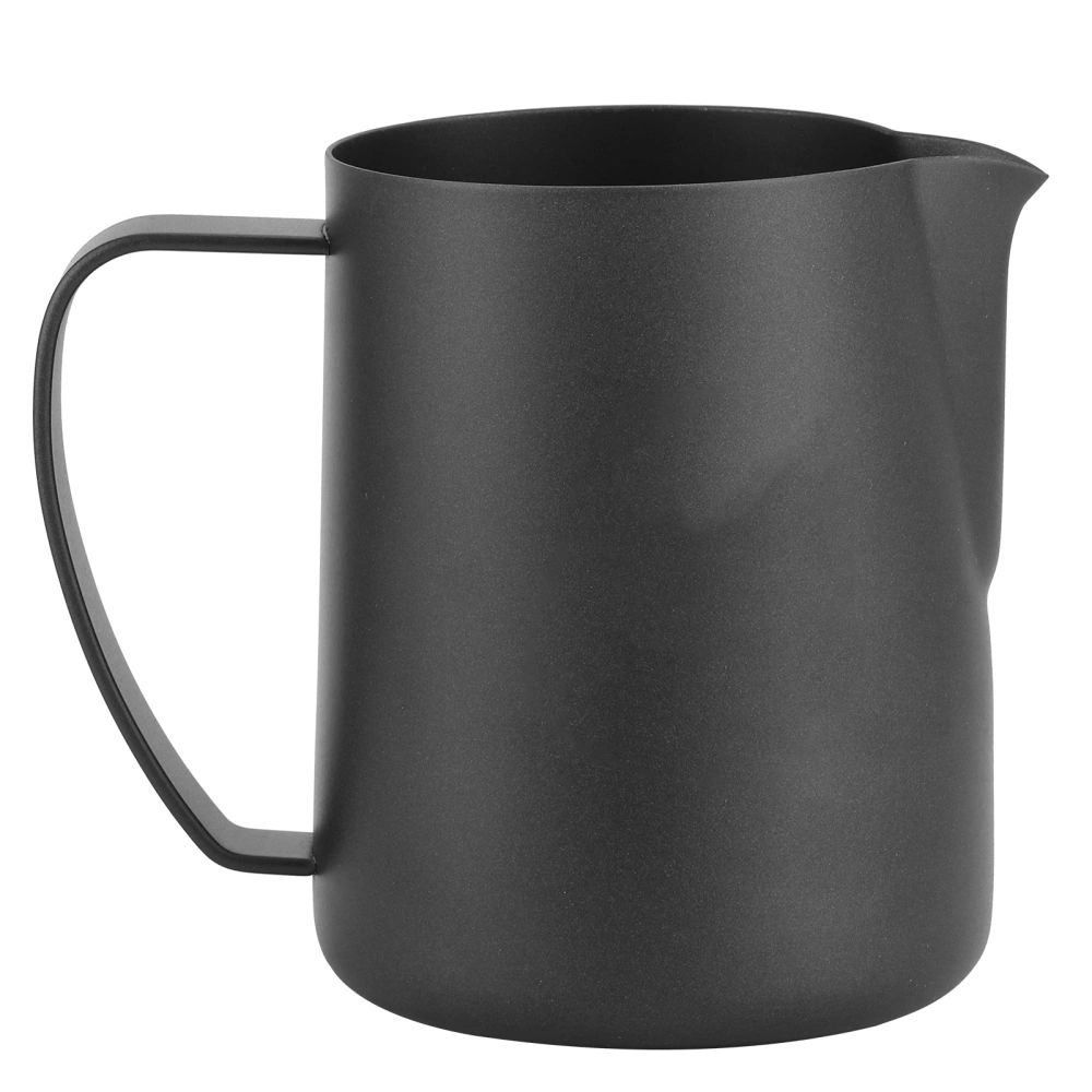 Coffee Latte Cup Black Matte 304 Stainless Steel Milk Frothing Cup Coffee Art Making AccessoriesSwan Pattern 600ml