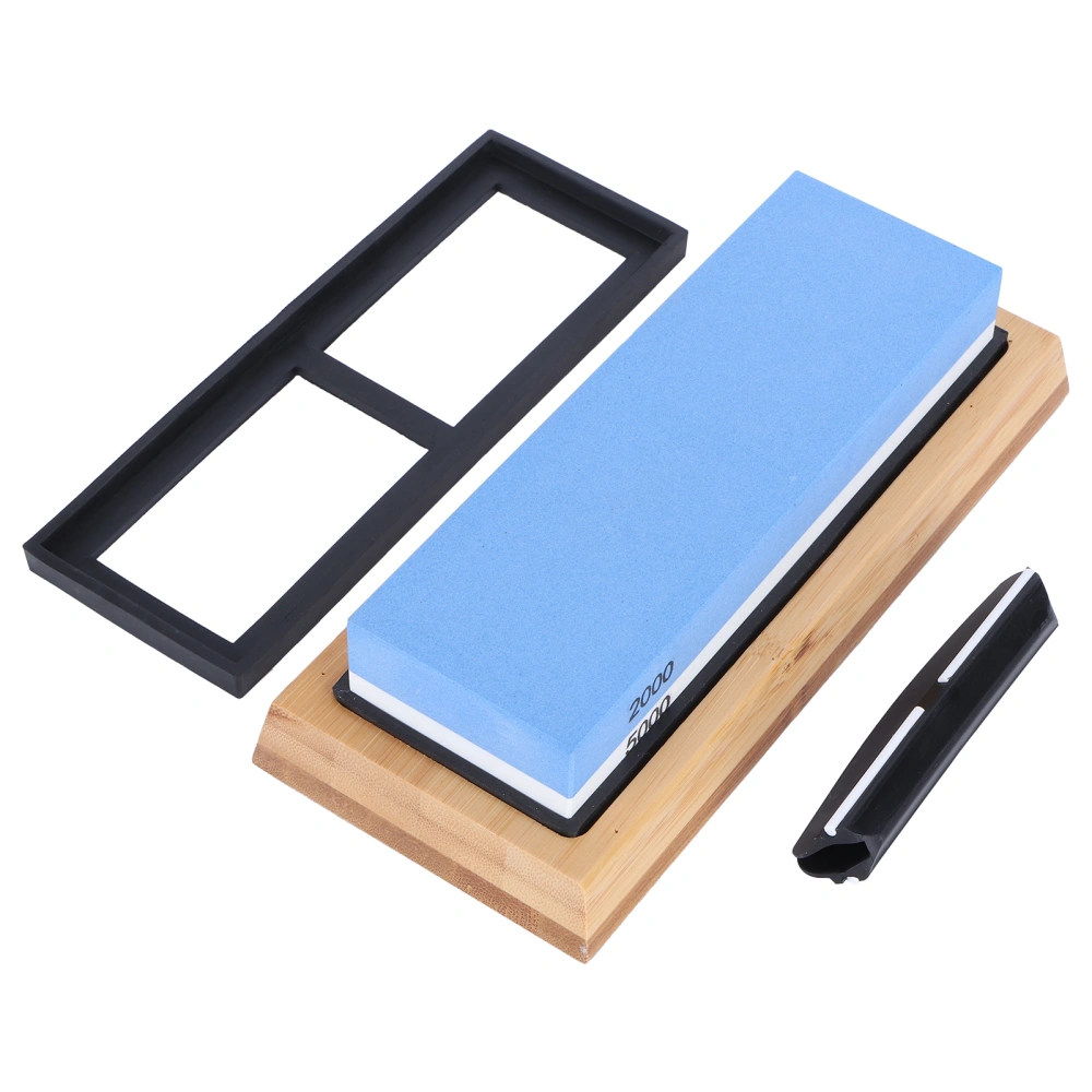 2000+5000Grit Sharpening Stone Double Sided Knife Sharpener Whetstone Kitchen Utensil Blue