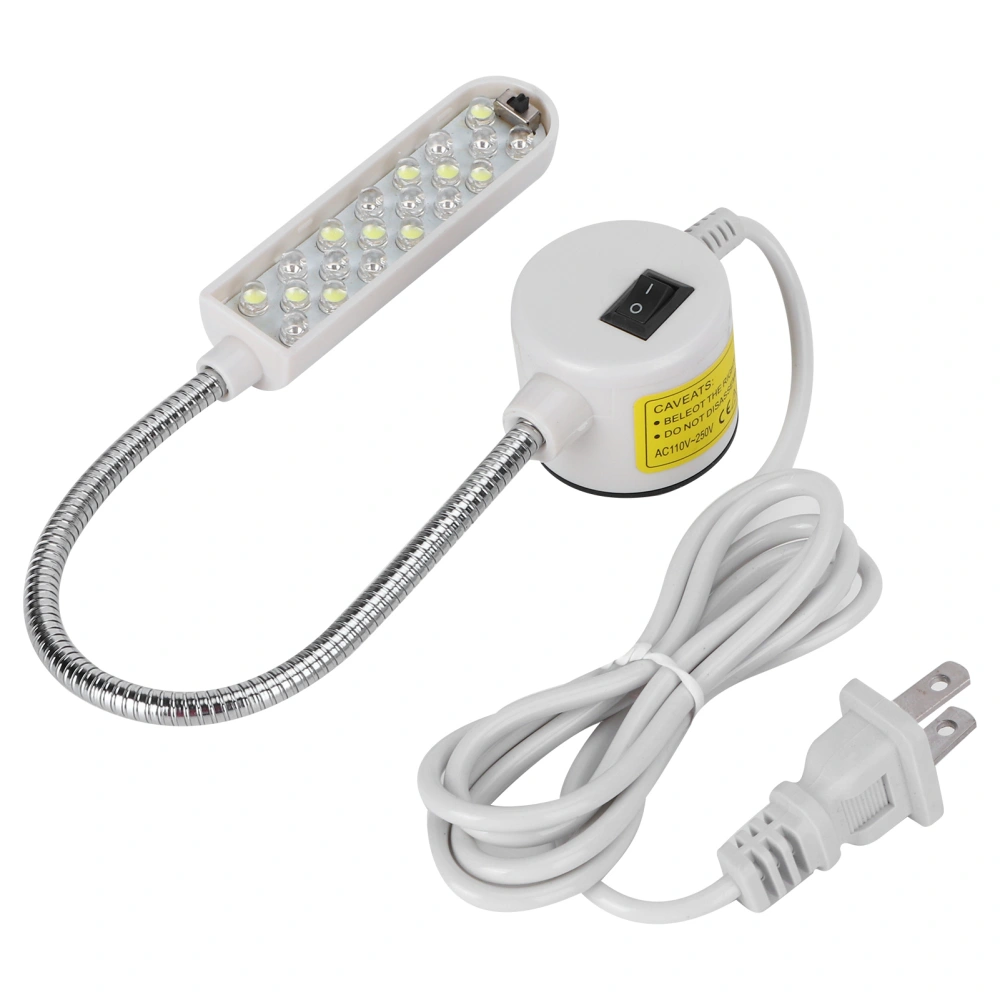 20LED Working Light with Magnetic Base Sewing Machine Gooseneck Lamp US AC110-250V