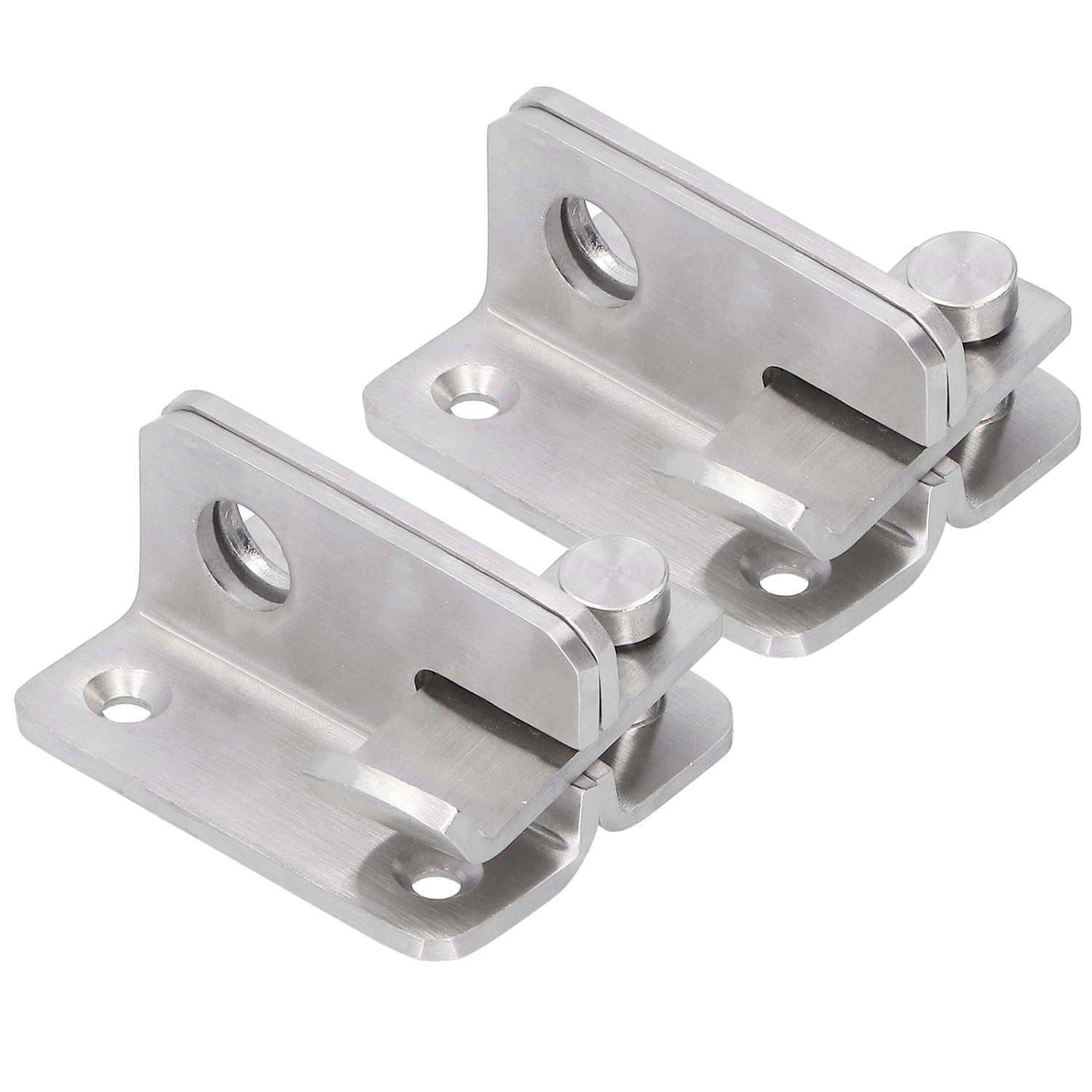2 Sets Manual Door Bolt Stainless Steel PunchFree Bolt Lock Wardrobe Bathroom Door Accessories