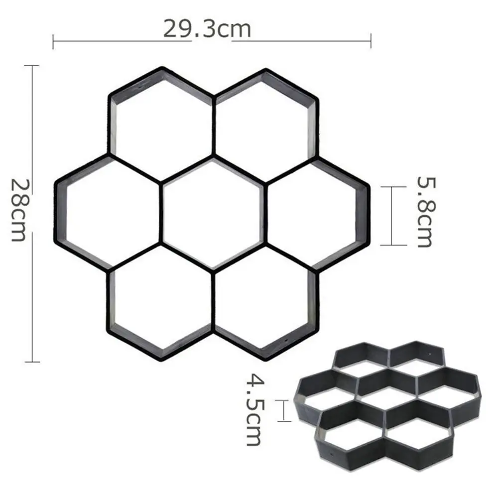 Hexagon Walk Maker Concrete Molds for Hiking Walkways Stepping Stone Mold Garden Pathway Mold