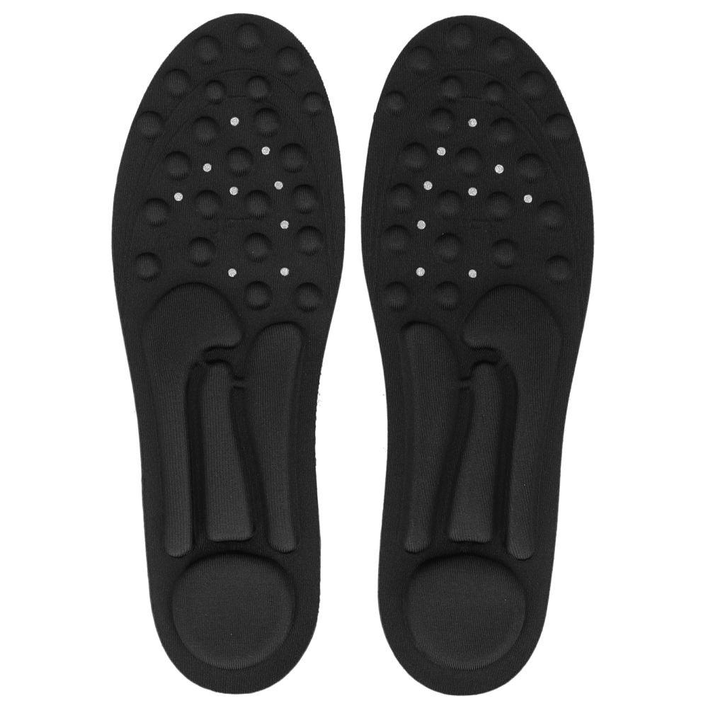 3D Foot Massage Insole Breathable Decompression Shock Absorption Sports Insole Unisex BlackS