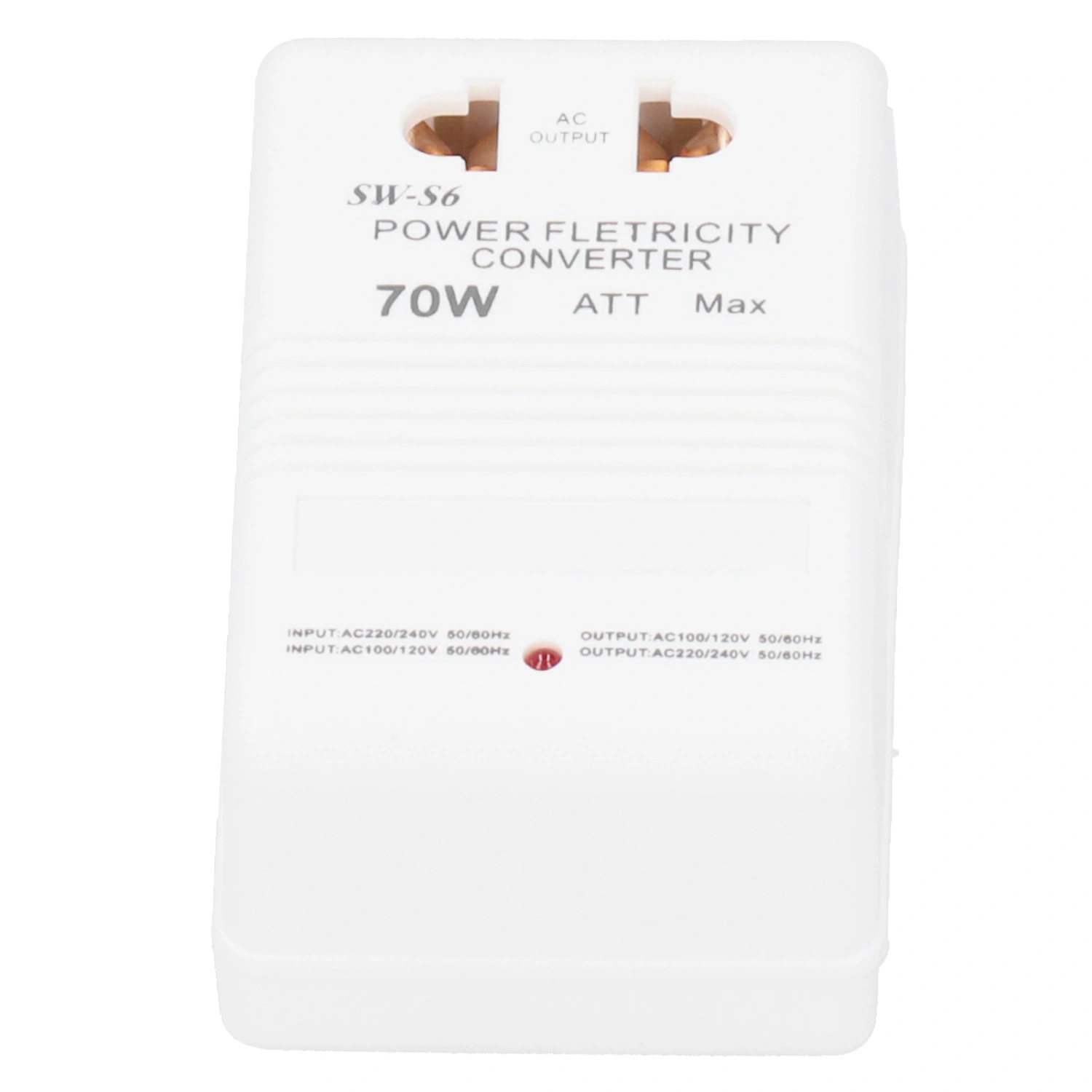 70W Power Converter 220V to 110V Dual Channel Transformer Adapter for Travel Use US 110V/220V