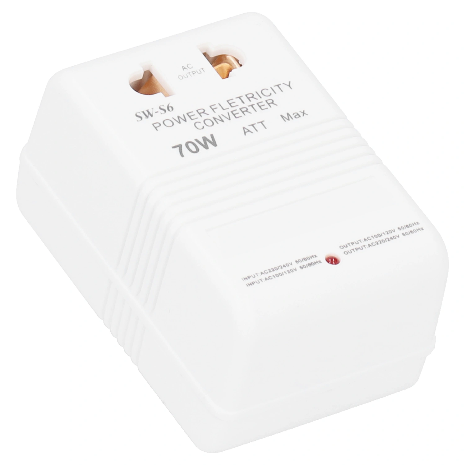 70W Power Converter 220V to 110V Dual Channel Transformer Adapter for Travel Use US 110V/220V