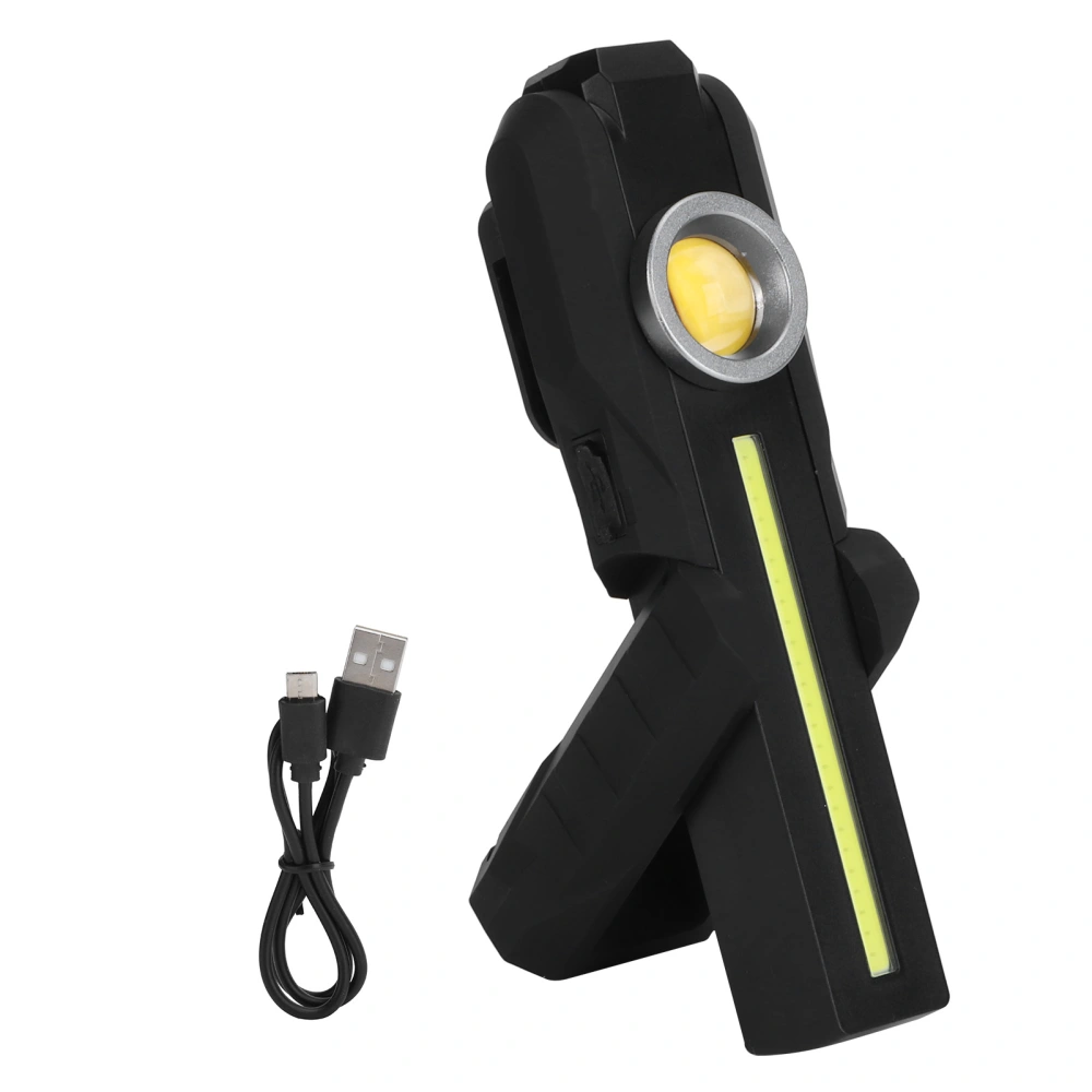 LED+COB Ultraviolet Cleaning Light USB Rechargeable Magnetic Rotational Folding Work Light