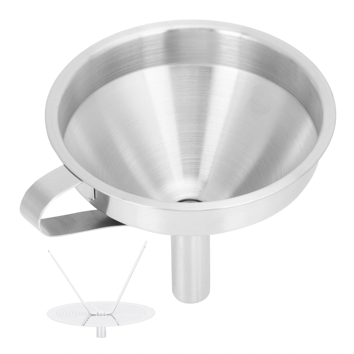 304 Stainless Steel Filling Funnel Separatory Oil Beer Coffee Water Liquid Funnel Kitchen ToolMedium Size 13cm