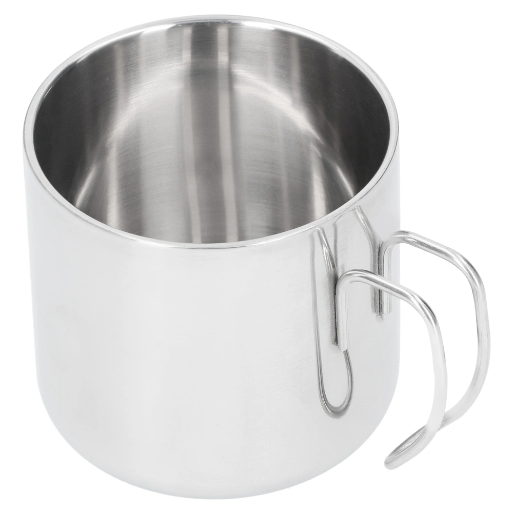 400ml Coffee Mug 304 Stainless Steel Drinkware Portable Tea Cup for Bar Home Office without LidSilver