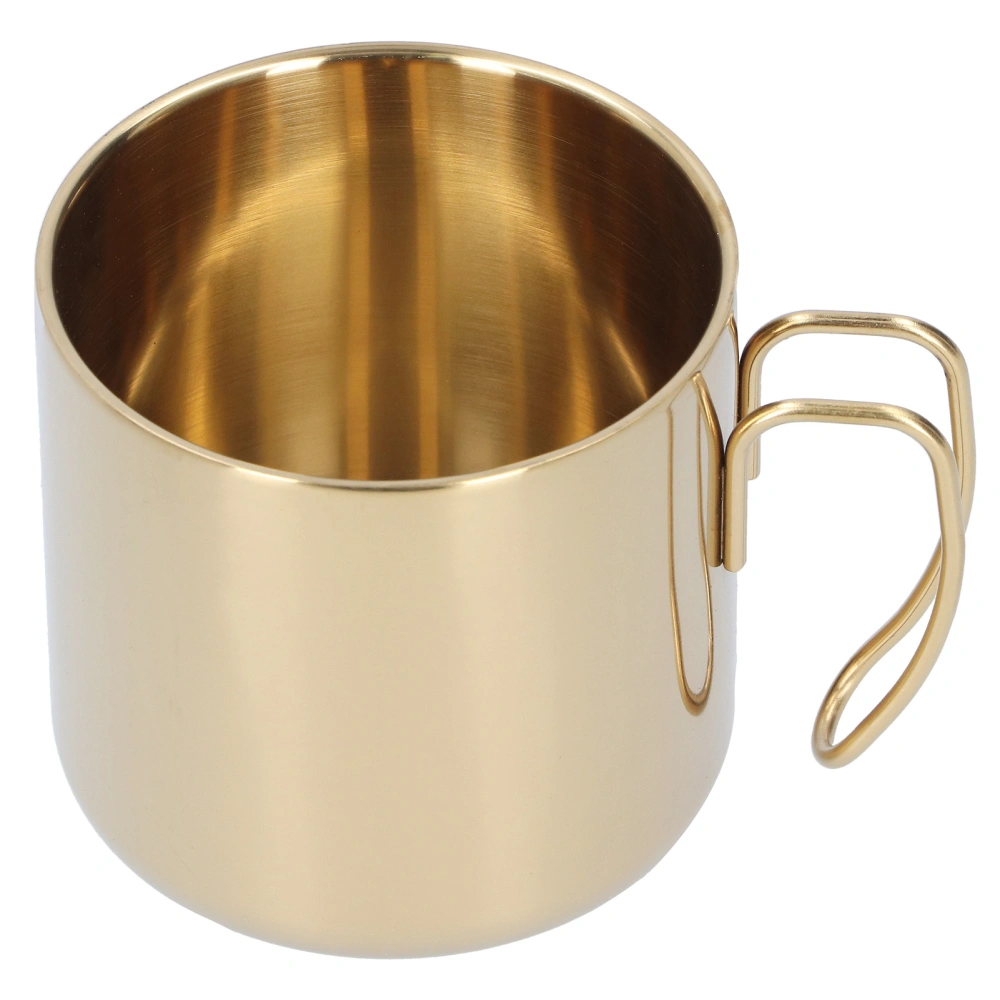 400ml Coffee Mug 304 Stainless Steel Drinkware Portable Tea Cup for Bar Home Office without LidGold