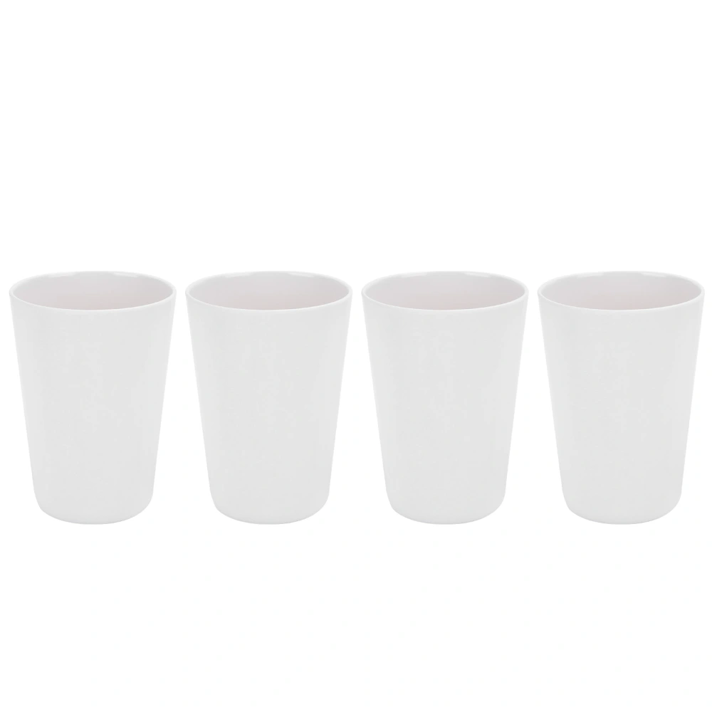 4PCS Imitation Ceramic Water Cup Drinking Mug for Office Home Bar Restaurant SuppliesWhite