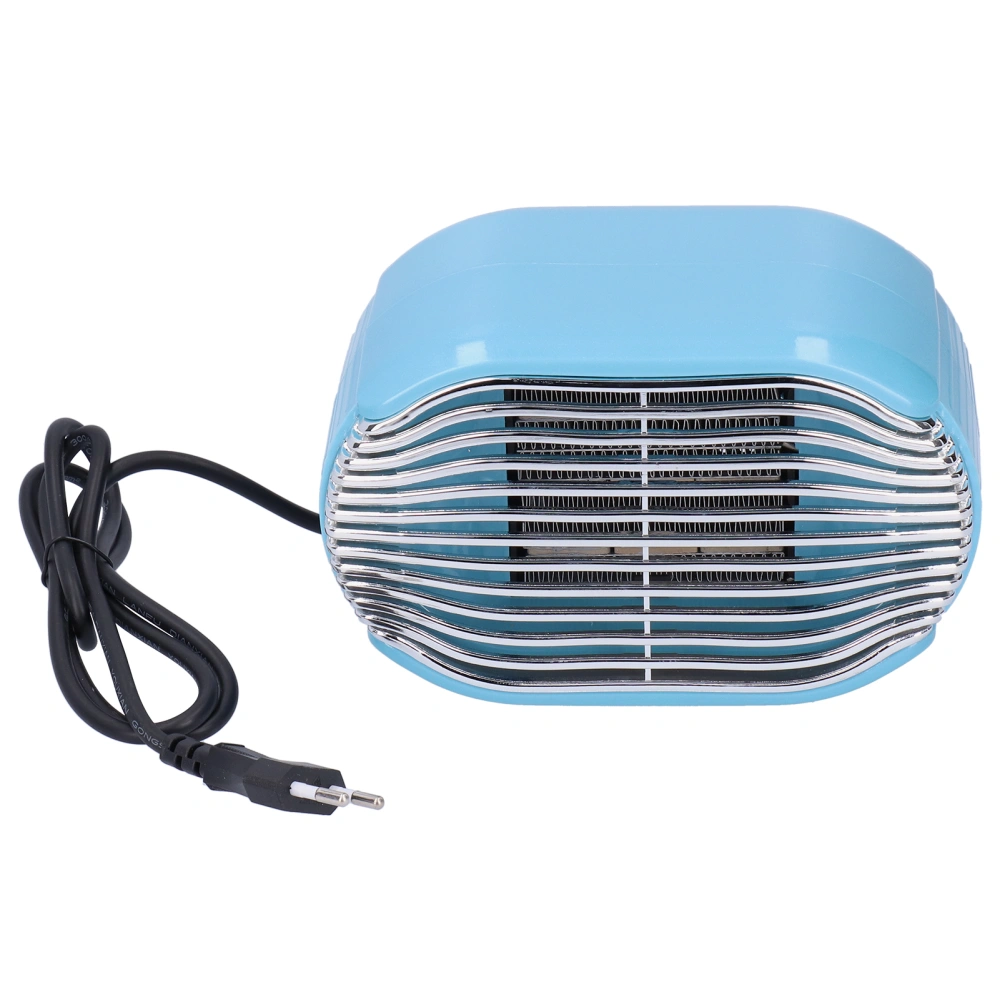 800W Winter Office Mini Electric Desktop Heating Fast Energy‑saving Fan Heater 220V EUblue