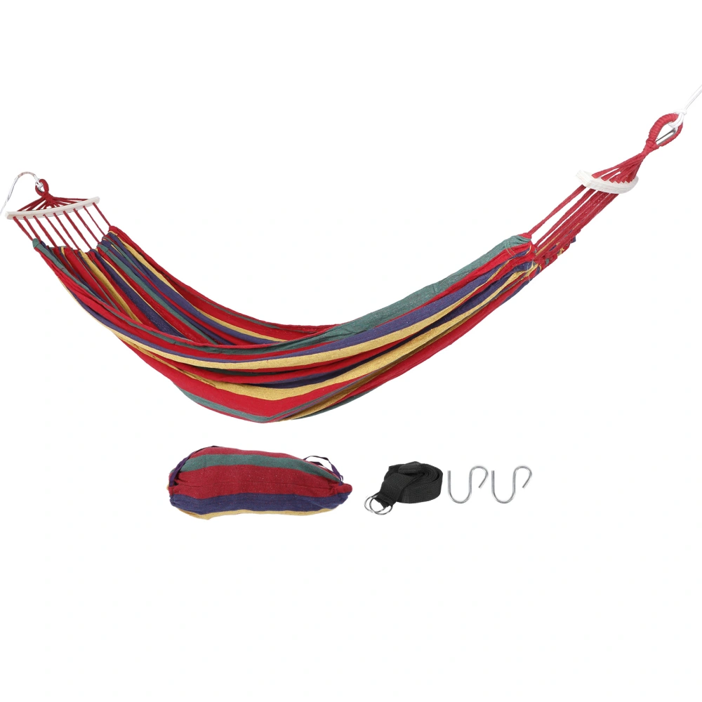 Double Canvas Hammock Garden Sleeping Swing Hanging Bed Outdoor Camping Practical Accessories